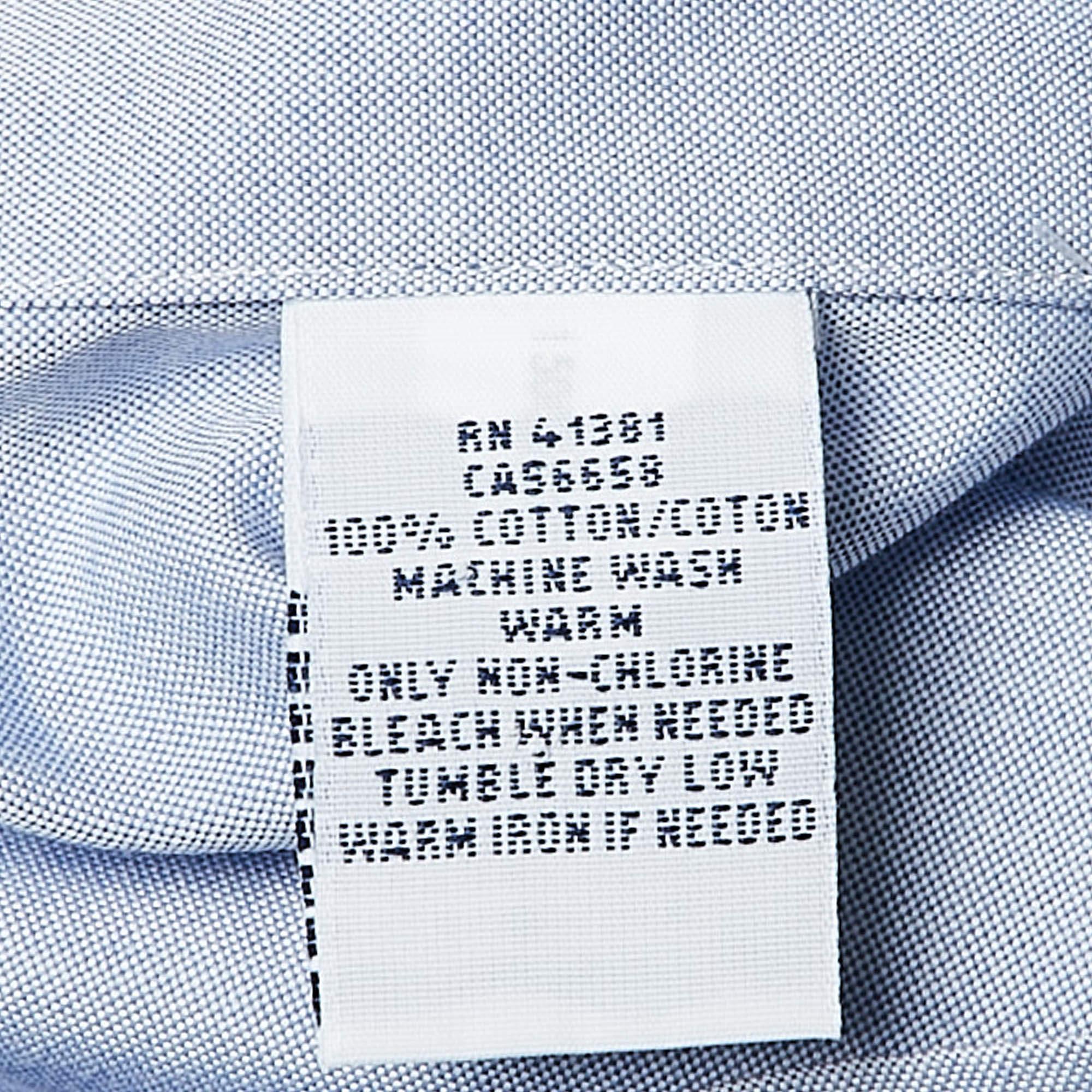 Uomo Ralph Lauren - Camicia a maniche lunghe in cotone blu XXXL in vendita