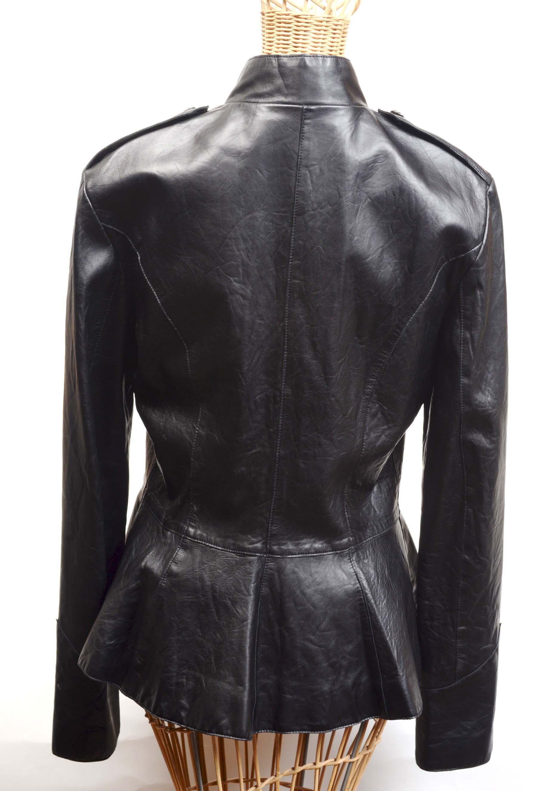 leather military jacket