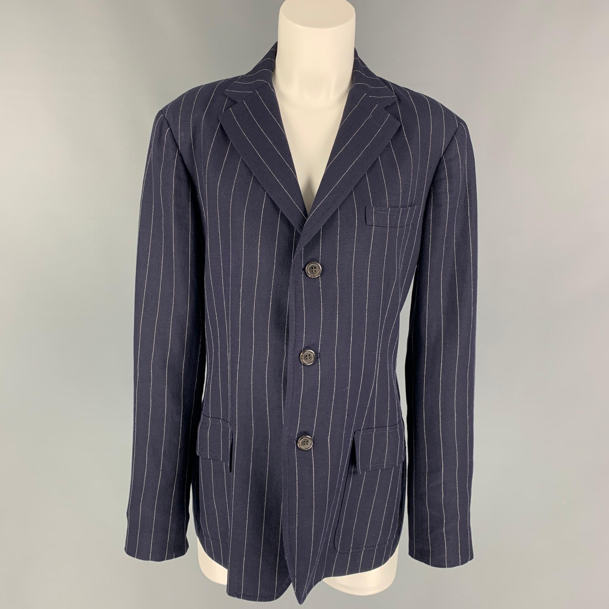 Louis Vuitton Preppy Wool Blazer Dark Navy. Size 40