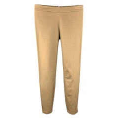 RALPH LAUREN Blau Label Größe 2 Khakifarbene Twill-Leggings aus Baumwolle