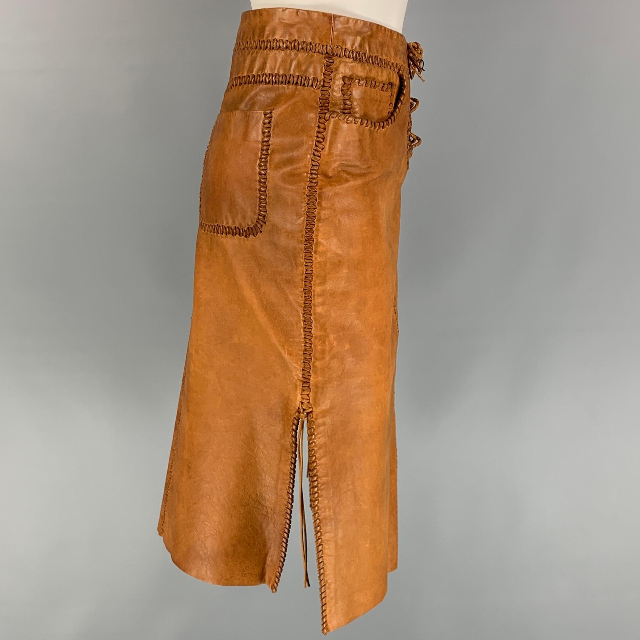 western leather skirt