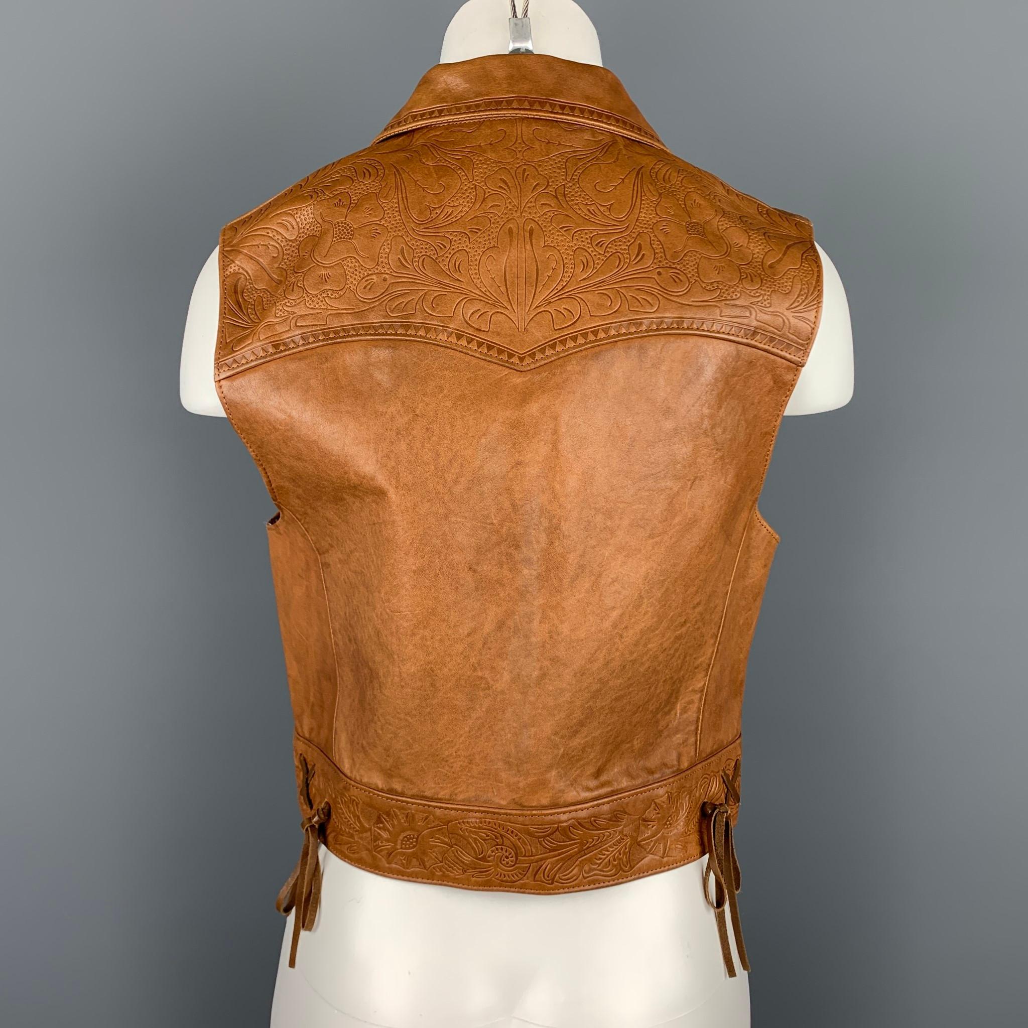 ralph lauren leather vest