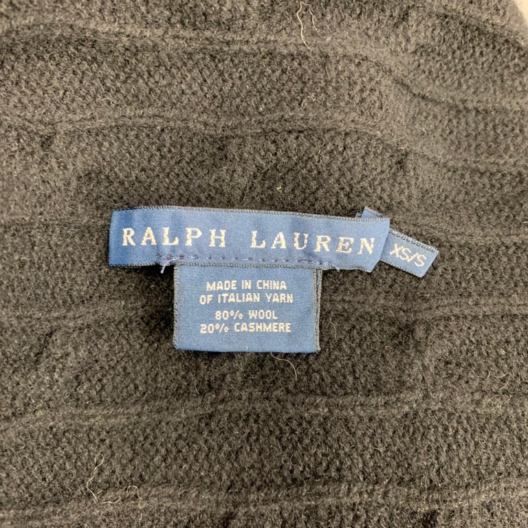 RALPH LAUREN Blue Label Size XS Black Knitted Wool / Cashmere Cardigan For  Sale at 1stDibs