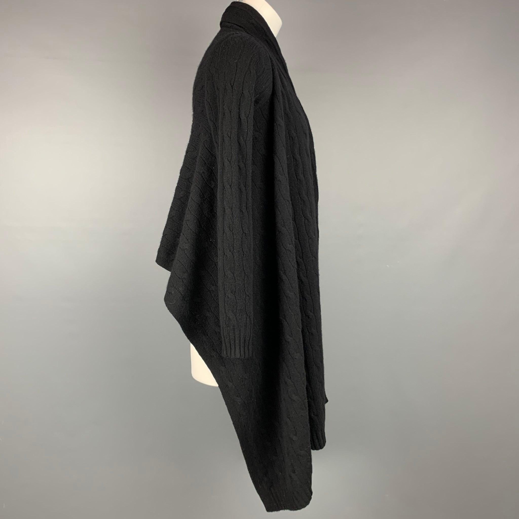 RALPH LAUREN Blue Label Size XS Knitted Wool / Cashmere Open Front Cardigan In Good Condition For Sale In San Francisco, CA