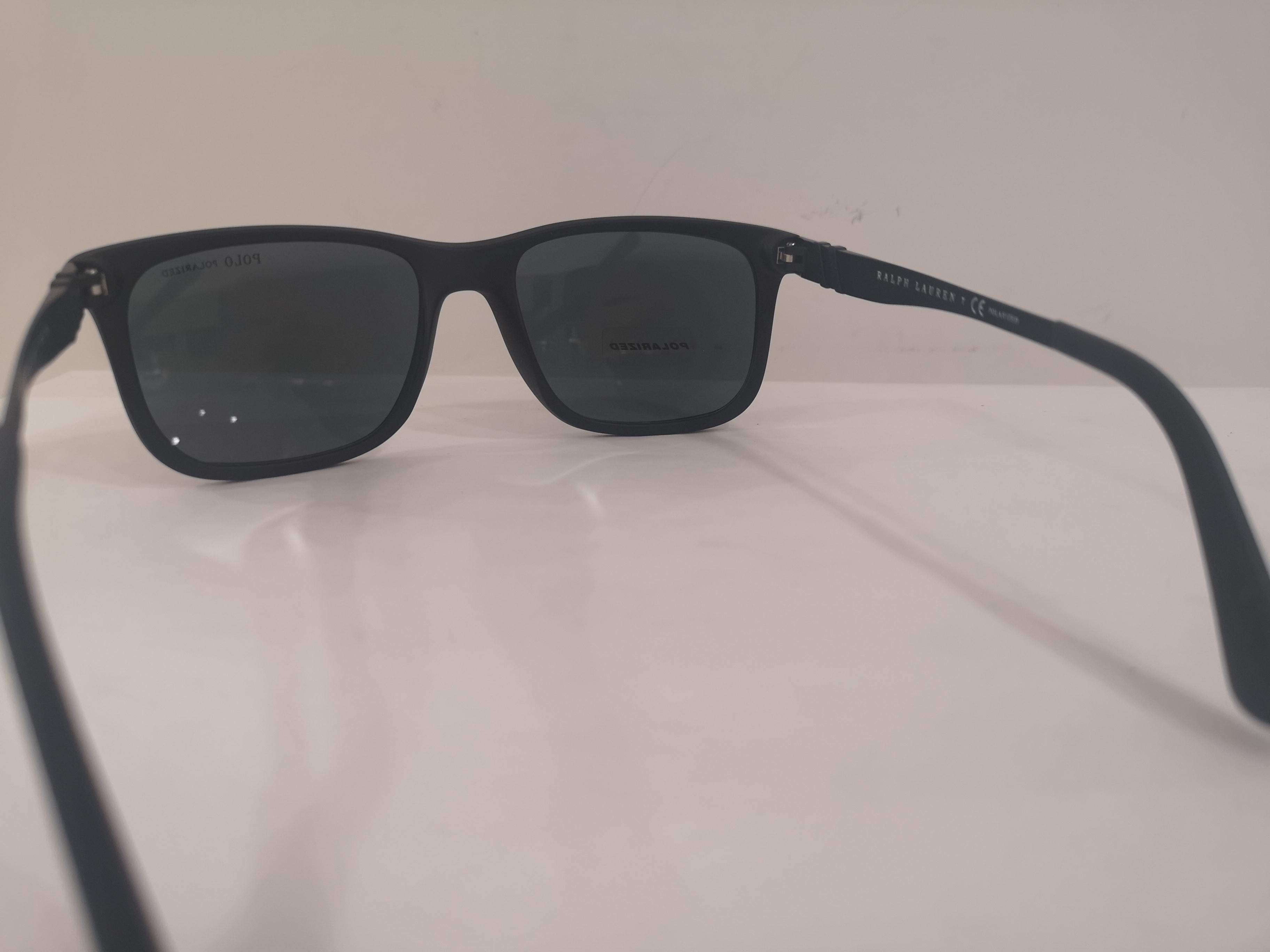 Gray Ralph Lauren blue polarized sunglasses NWOT For Sale