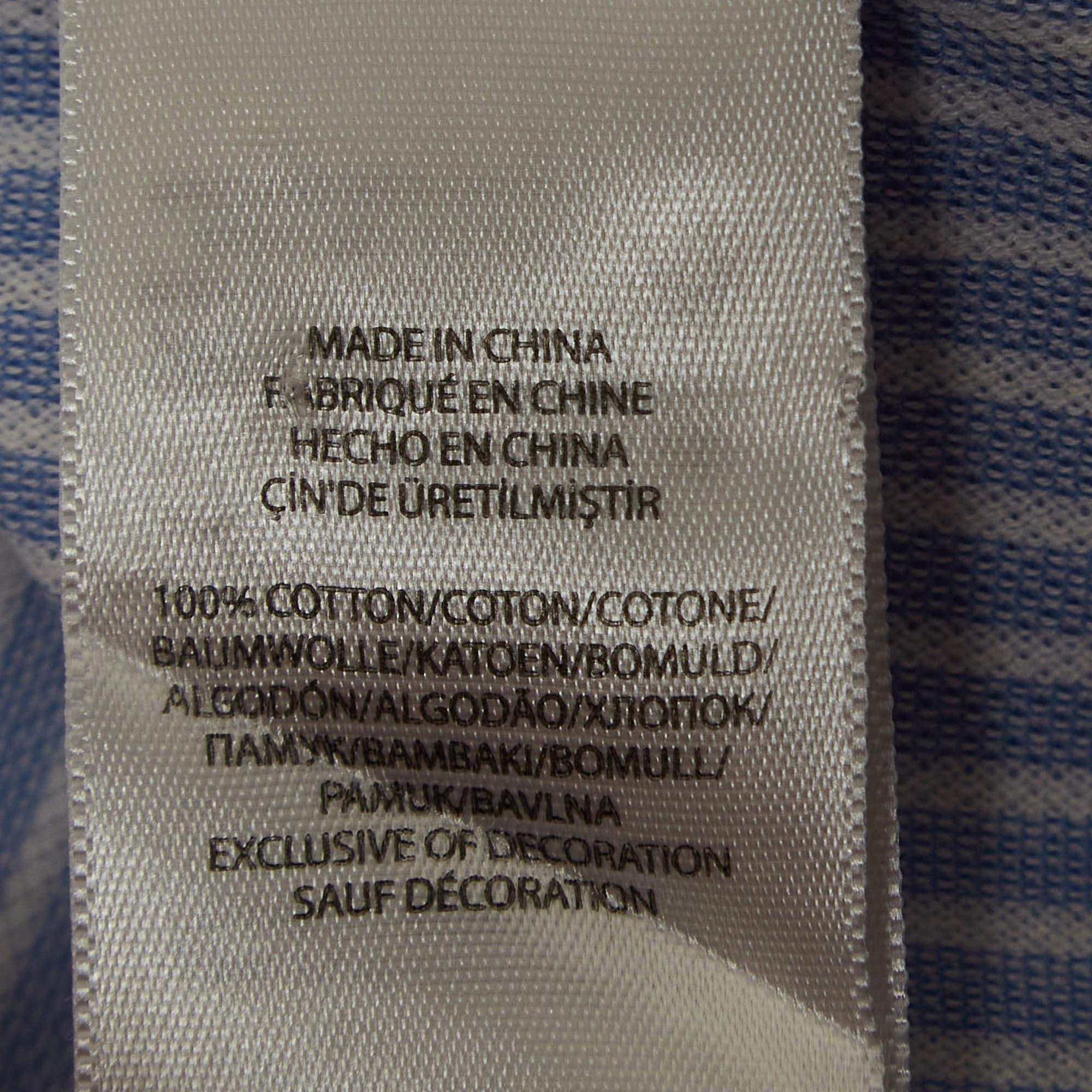 Ralph Lauren - Camicia Oxford Button Down in cotone a righe blu M. in vendita 1