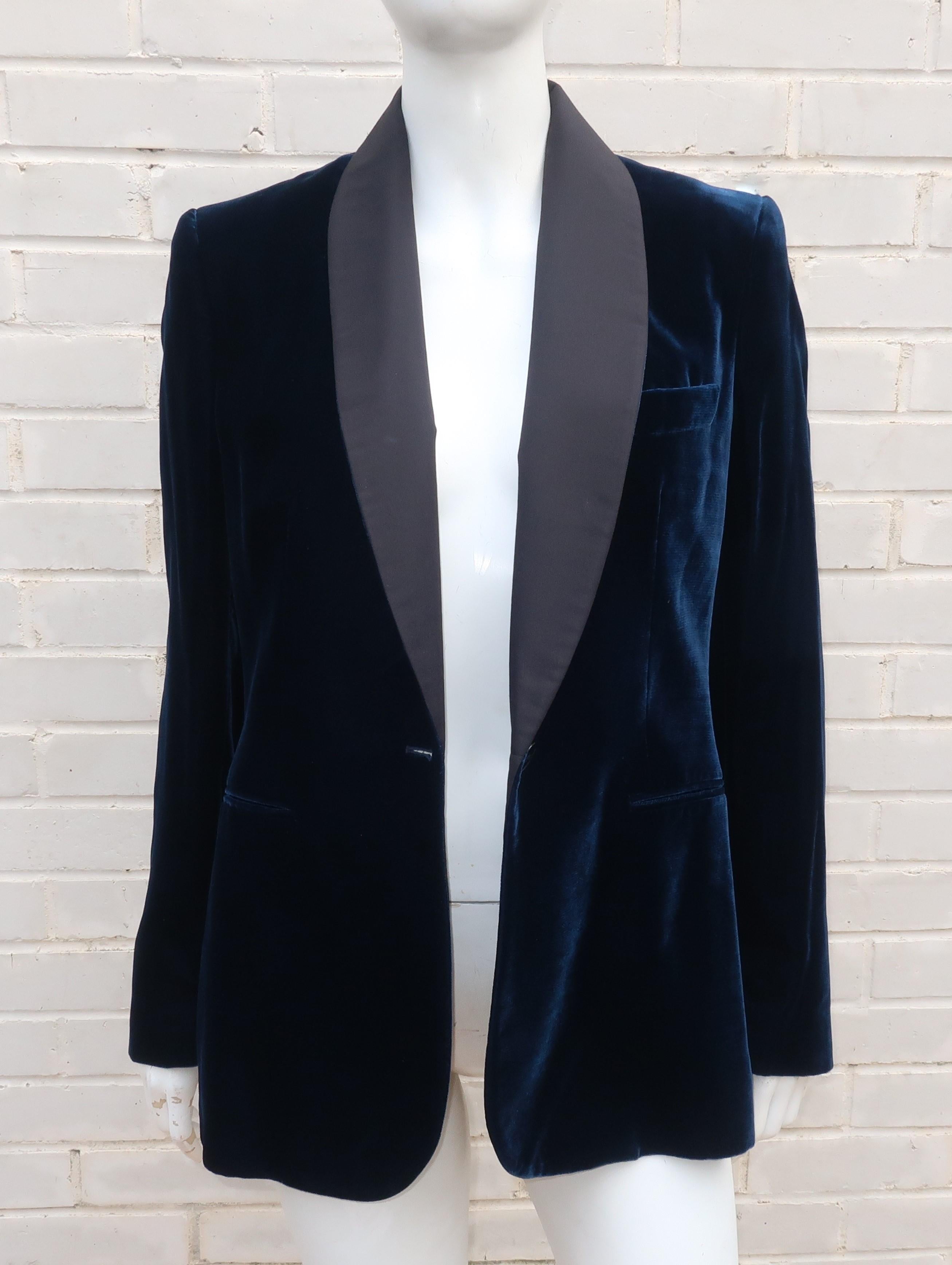 Ralph Lauren Blue Velvet Tuxedo Jacket 1