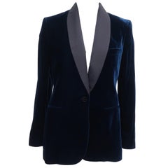 Veste de smoking en velours bleu Ralph Lauren