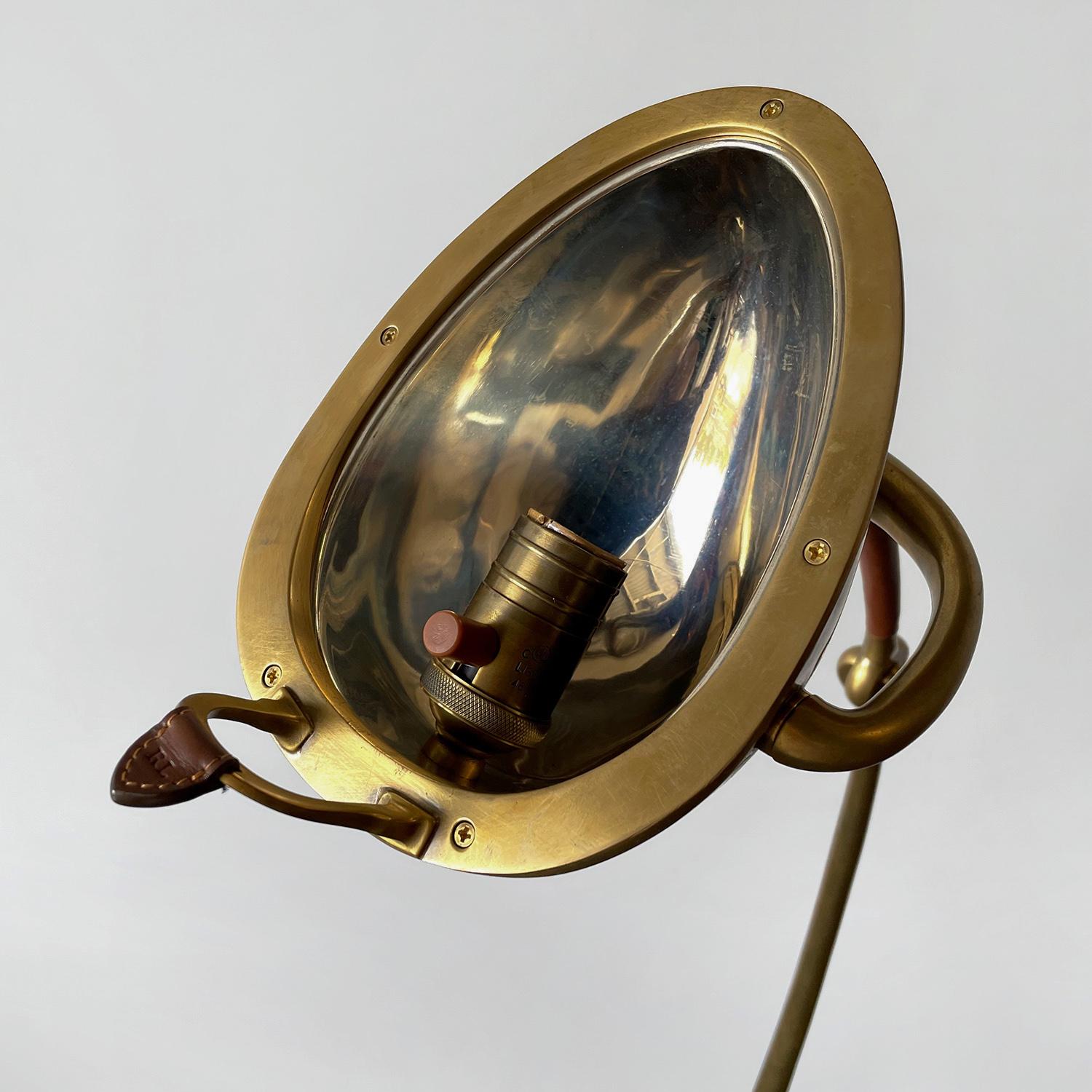 Ralph Lauren Brass & Leather Floor Lamp 9