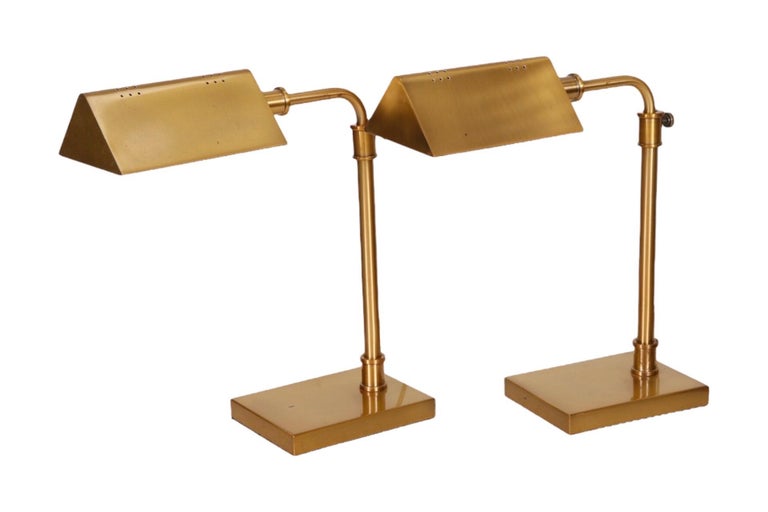 Ralph Lauren Brass Table Lamps a Pair For Sale at 1stDibs