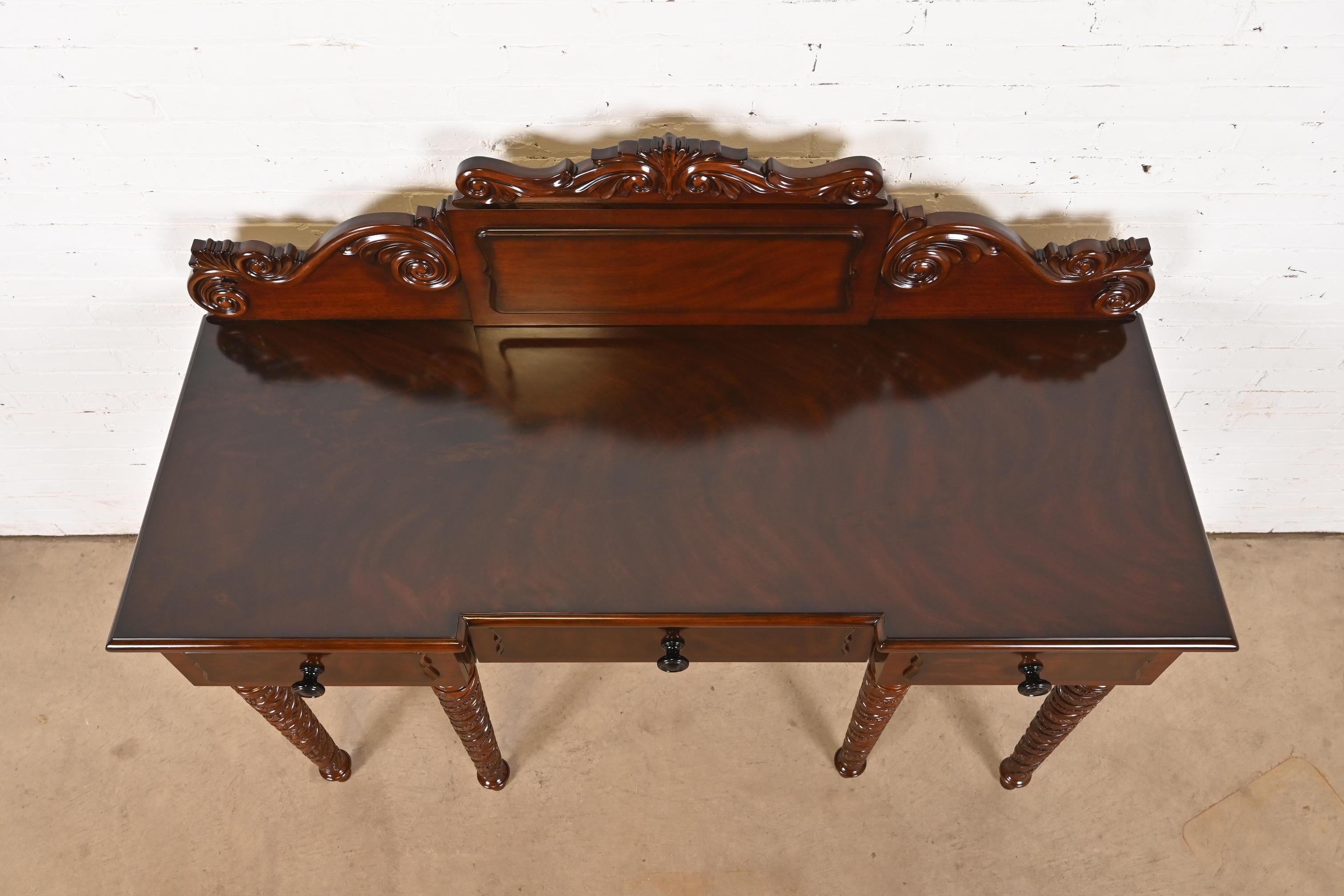 Ralph Lauren British Colonial Carved Mahogany Sideboard Buffet or Console Table For Sale 5
