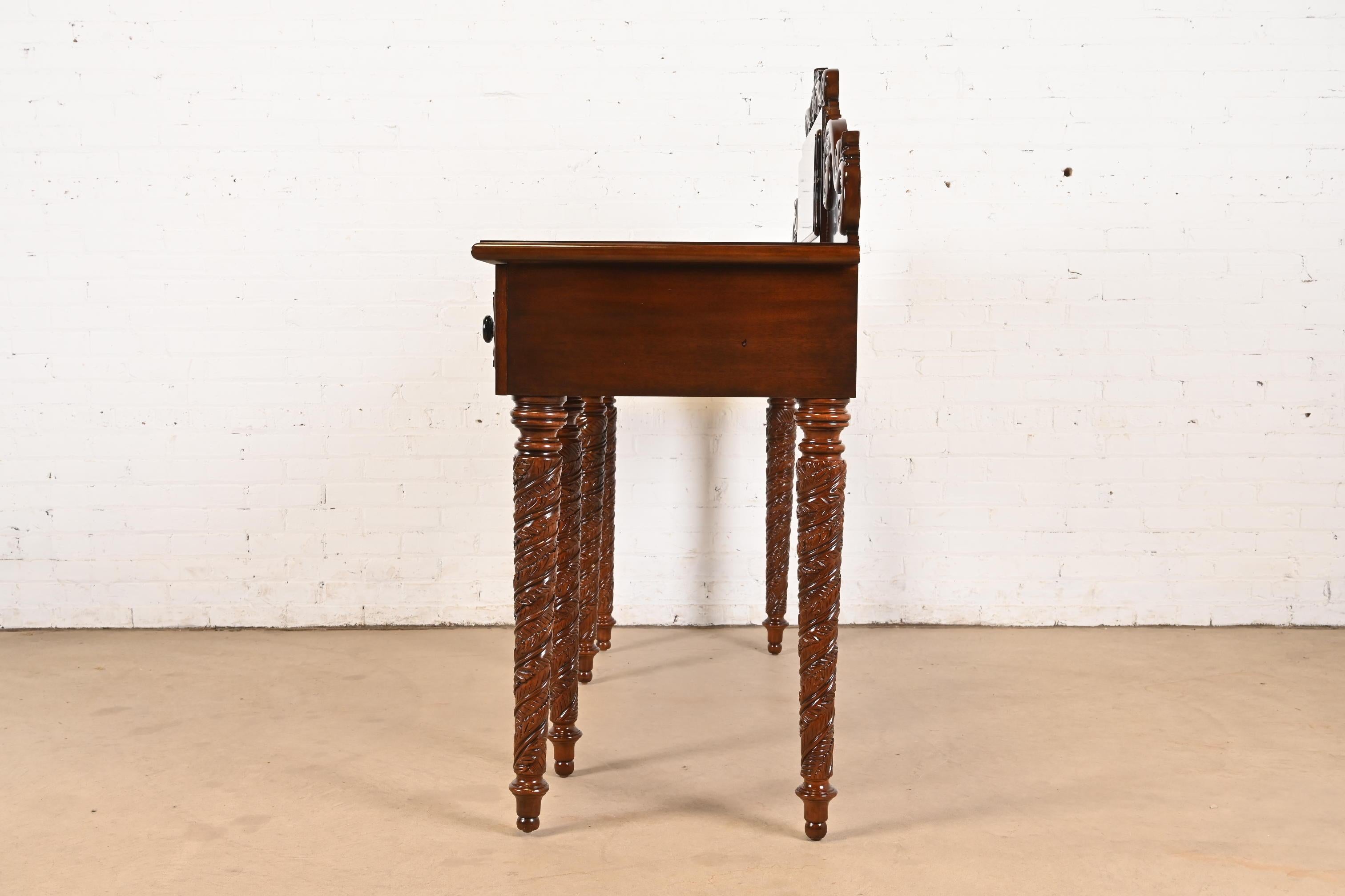 Ralph Lauren British Colonial Carved Mahogany Sideboard Buffet or Console Table For Sale 6