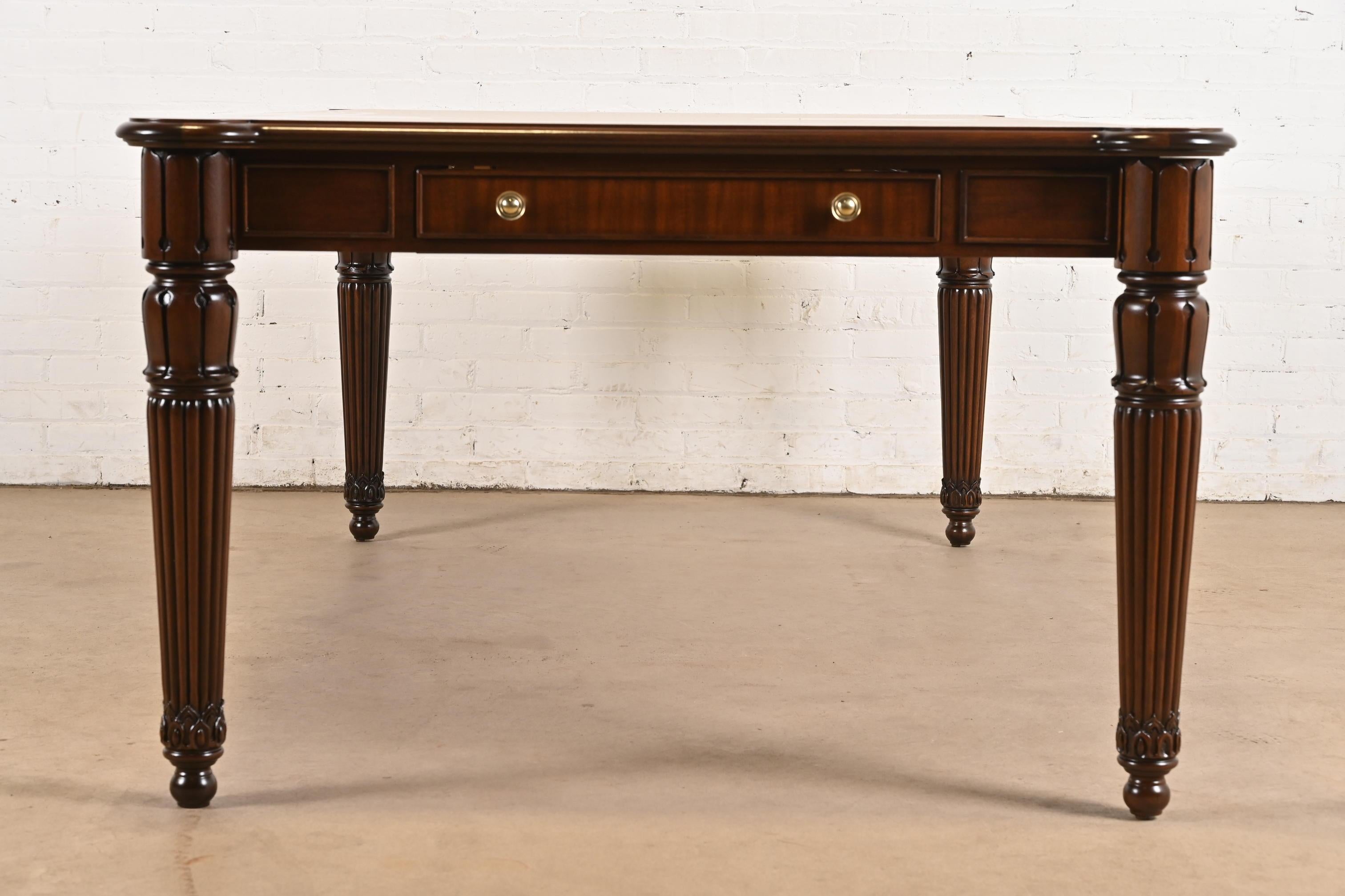 Ralph Lauren British Colonial Flame Mahogany Extension Dining Table, Refinished For Sale 6