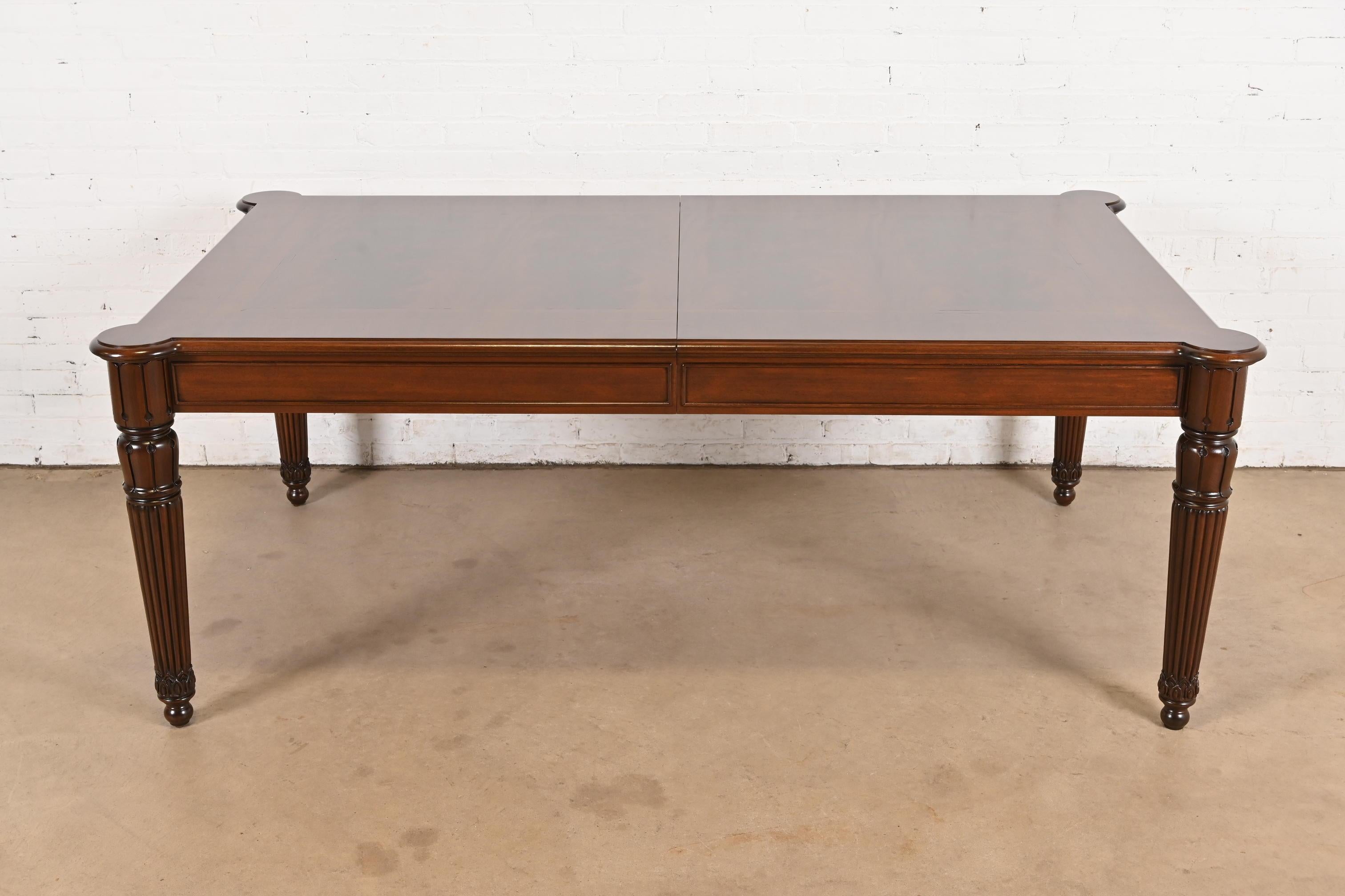 Ralph Lauren British Colonial Flame Mahogany Extension Dining Table, Refinished For Sale 2