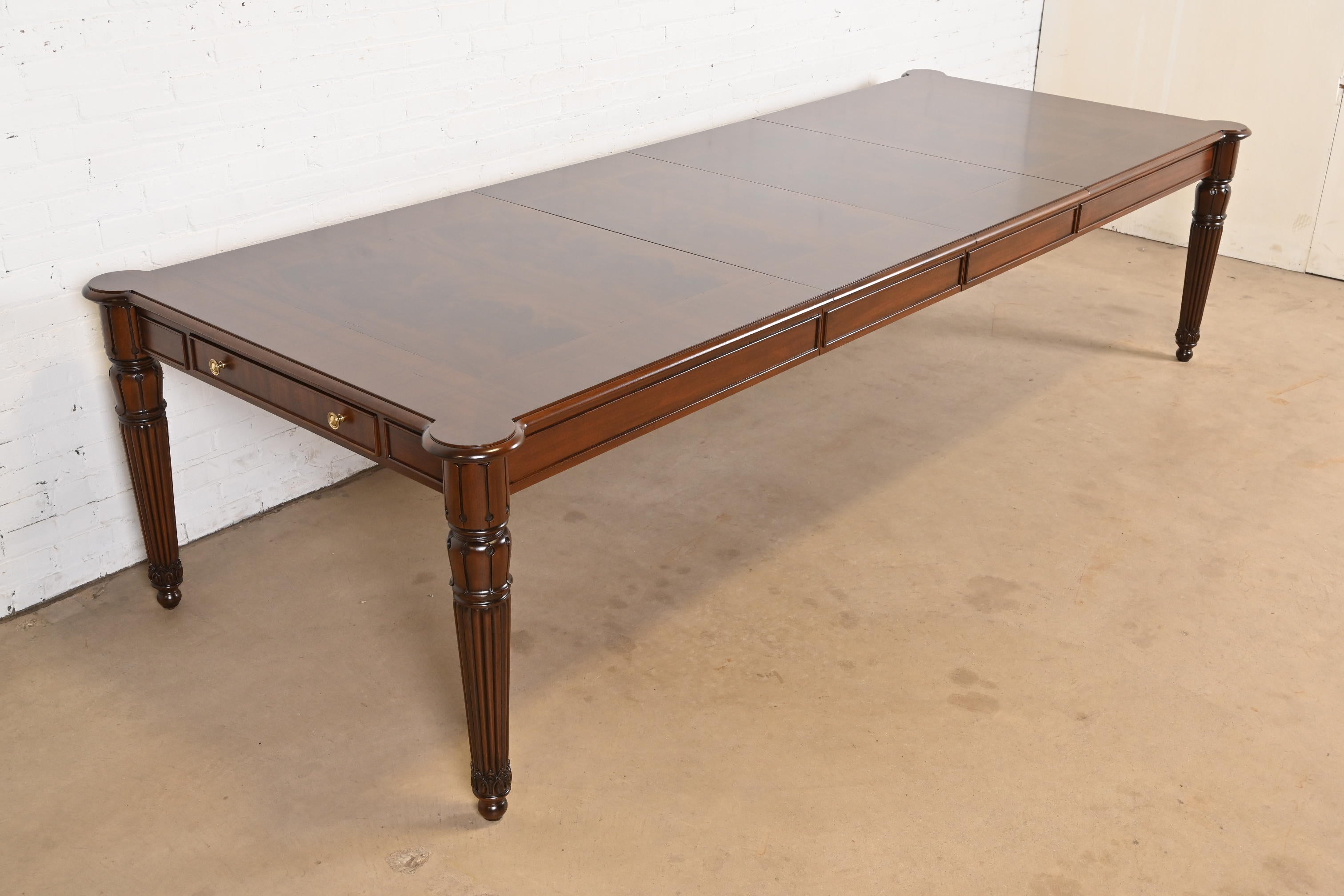 Ralph Lauren British Colonial Flame Mahogany Extension Dining Table, Refinished For Sale