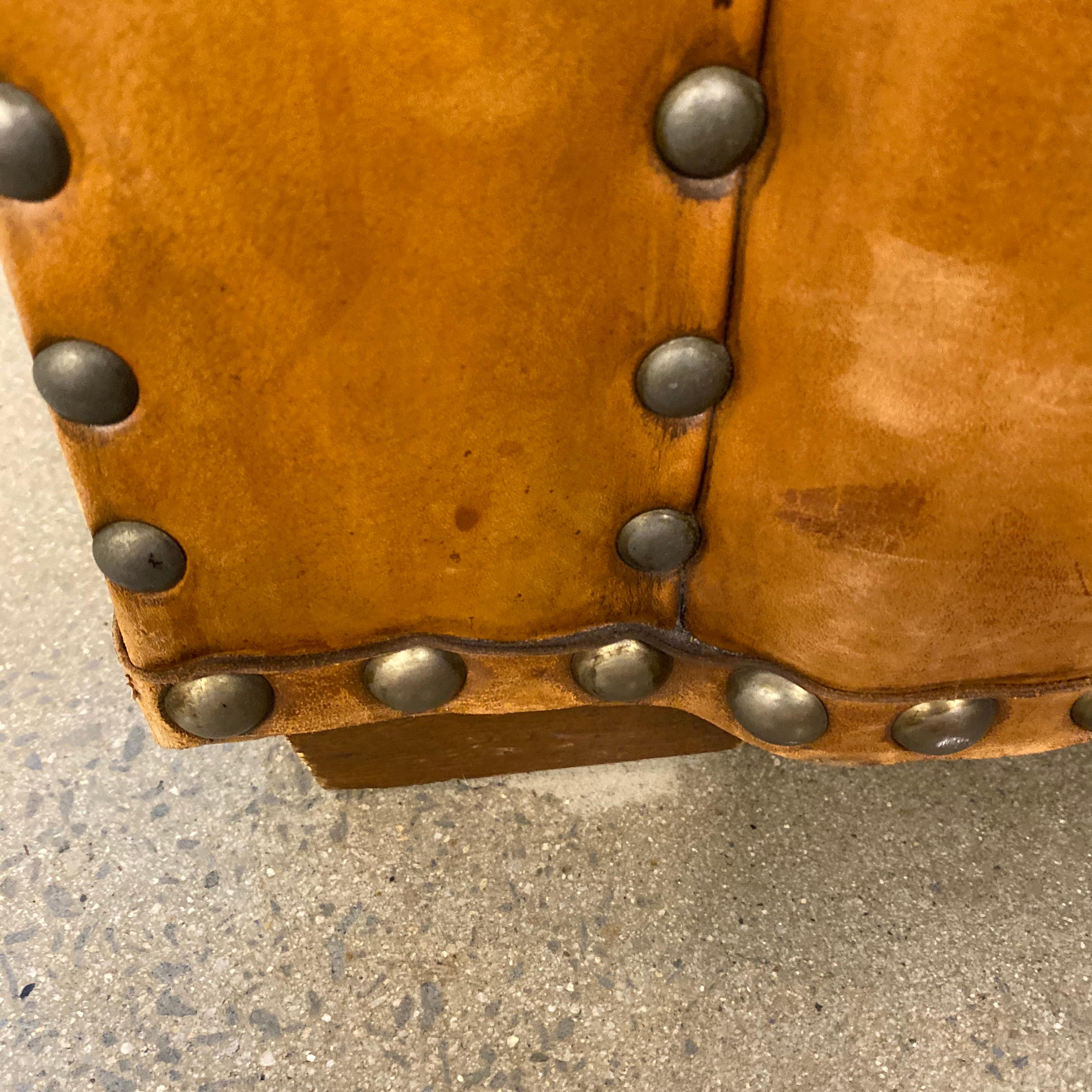 Ralph Lauren Brompton 3-Seat Vintage Brown Leather Sofa 7