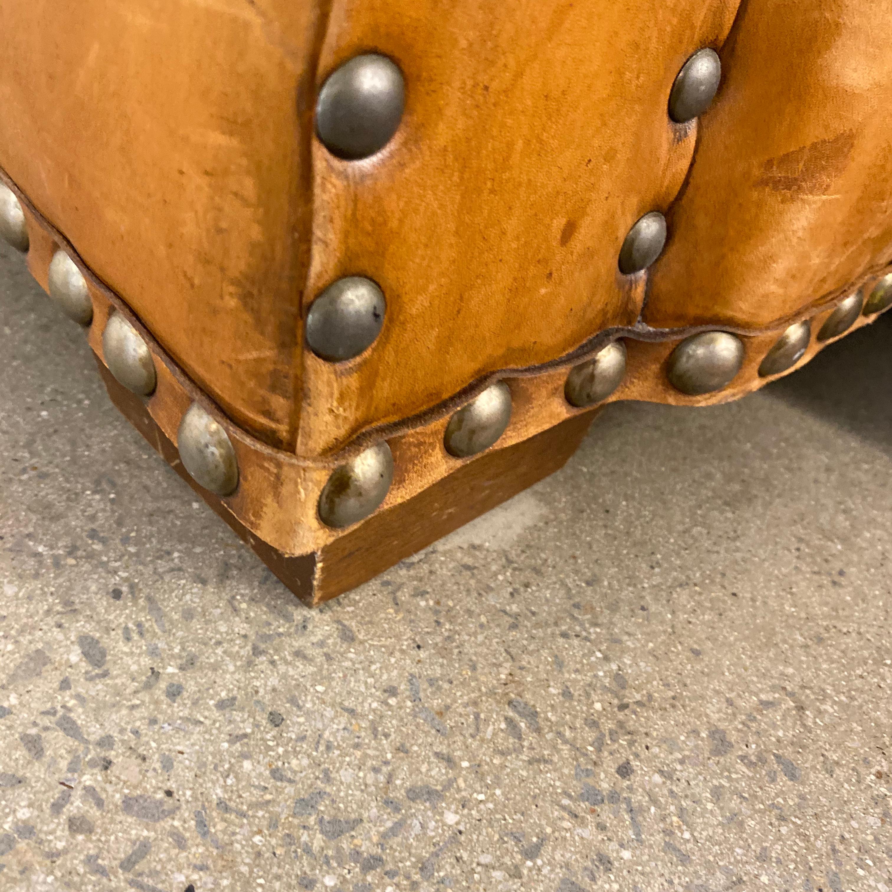 Ralph Lauren Brompton 3-Seat Vintage Brown Leather Sofa 8