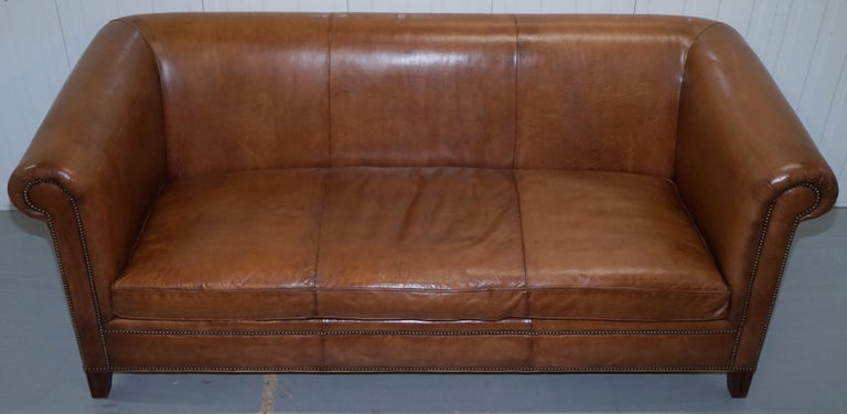 Brompton leather sofa