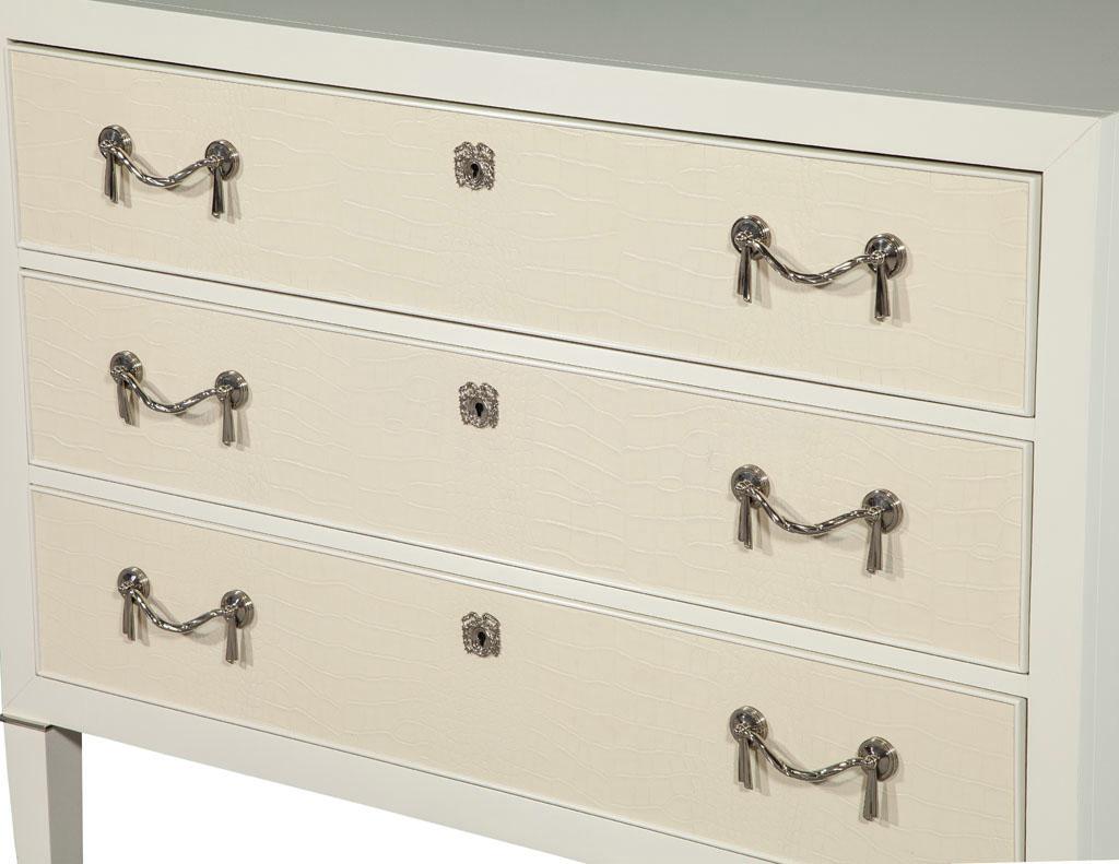 Contemporary Ralph Lauren Brook Street Chest in White Lacquer