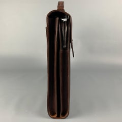 RALPH LAUREN Brown Bifold Leather Briefcase