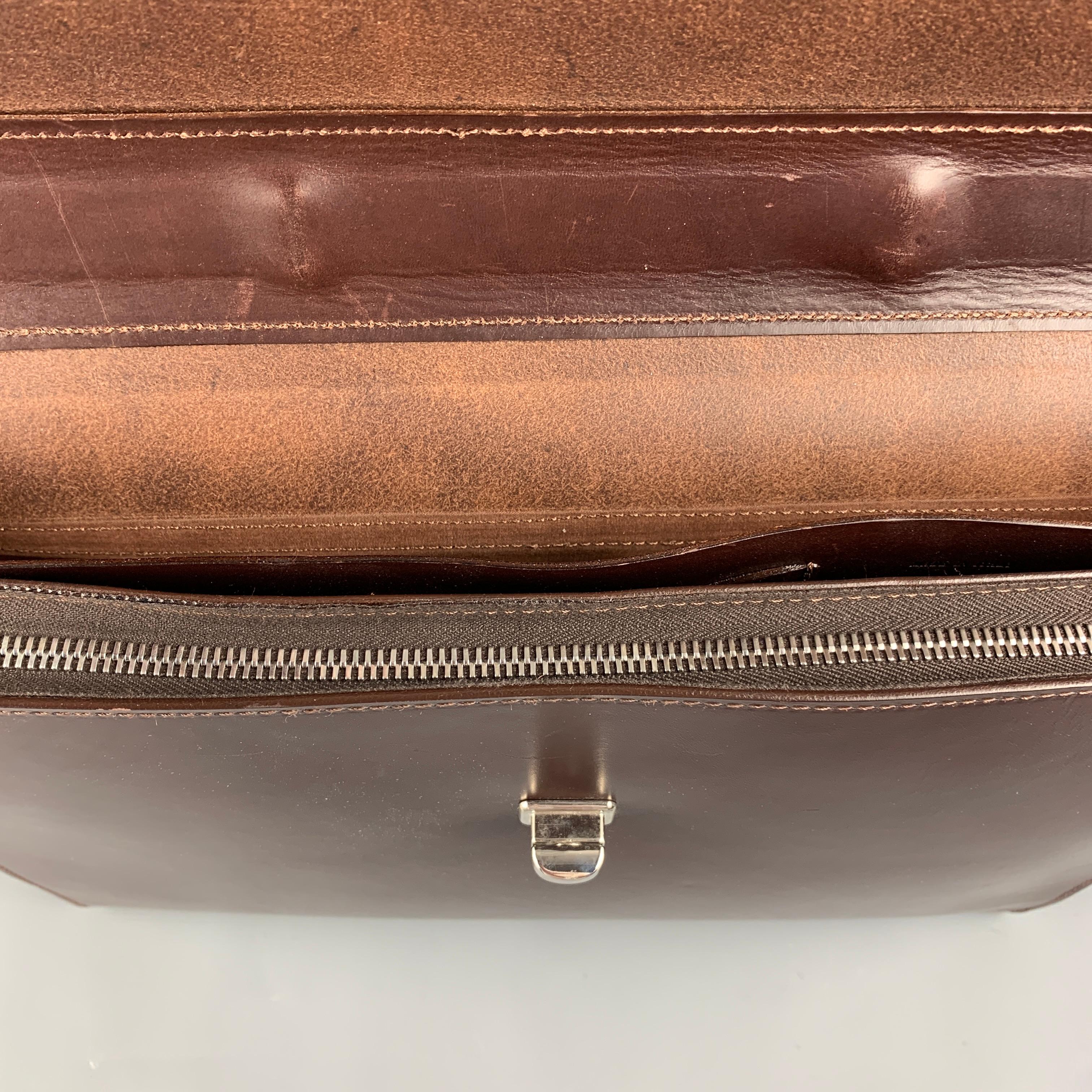 RALPH LAUREN Brown Bifold Leather Briefcase 1