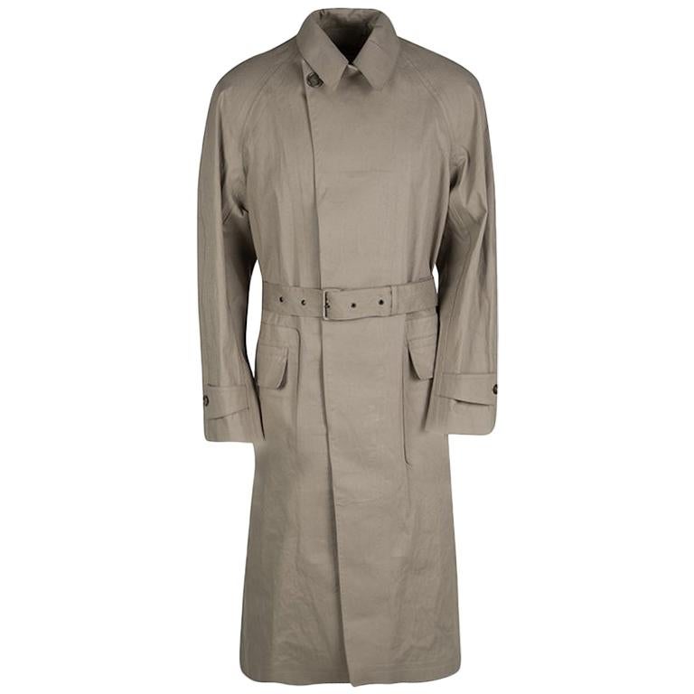 Ralph Lauren Brown Cotton Belted Trench Coat M