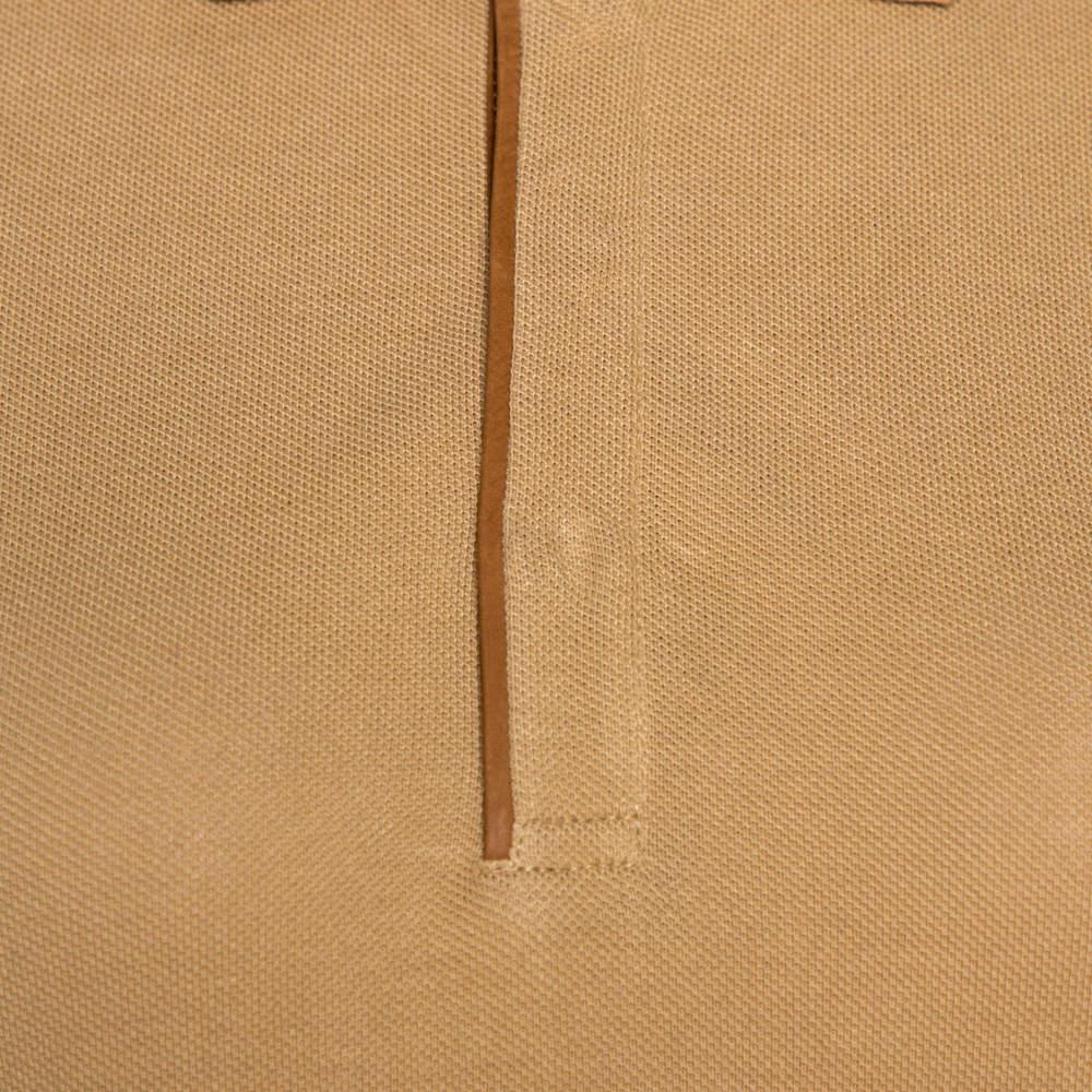 Ralph Lauren Brown Cotton Pique Skinny Polo T-Shirt M In Good Condition In Dubai, Al Qouz 2