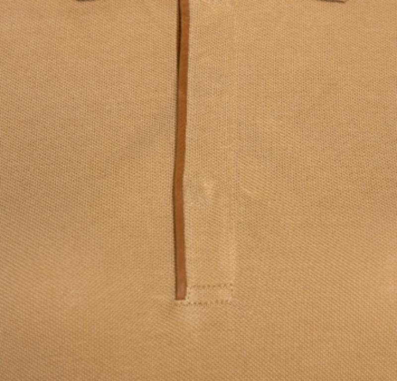 Ralph Lauren Brown Cotton Pique Skinny Polo T-Shirt M en vente 1