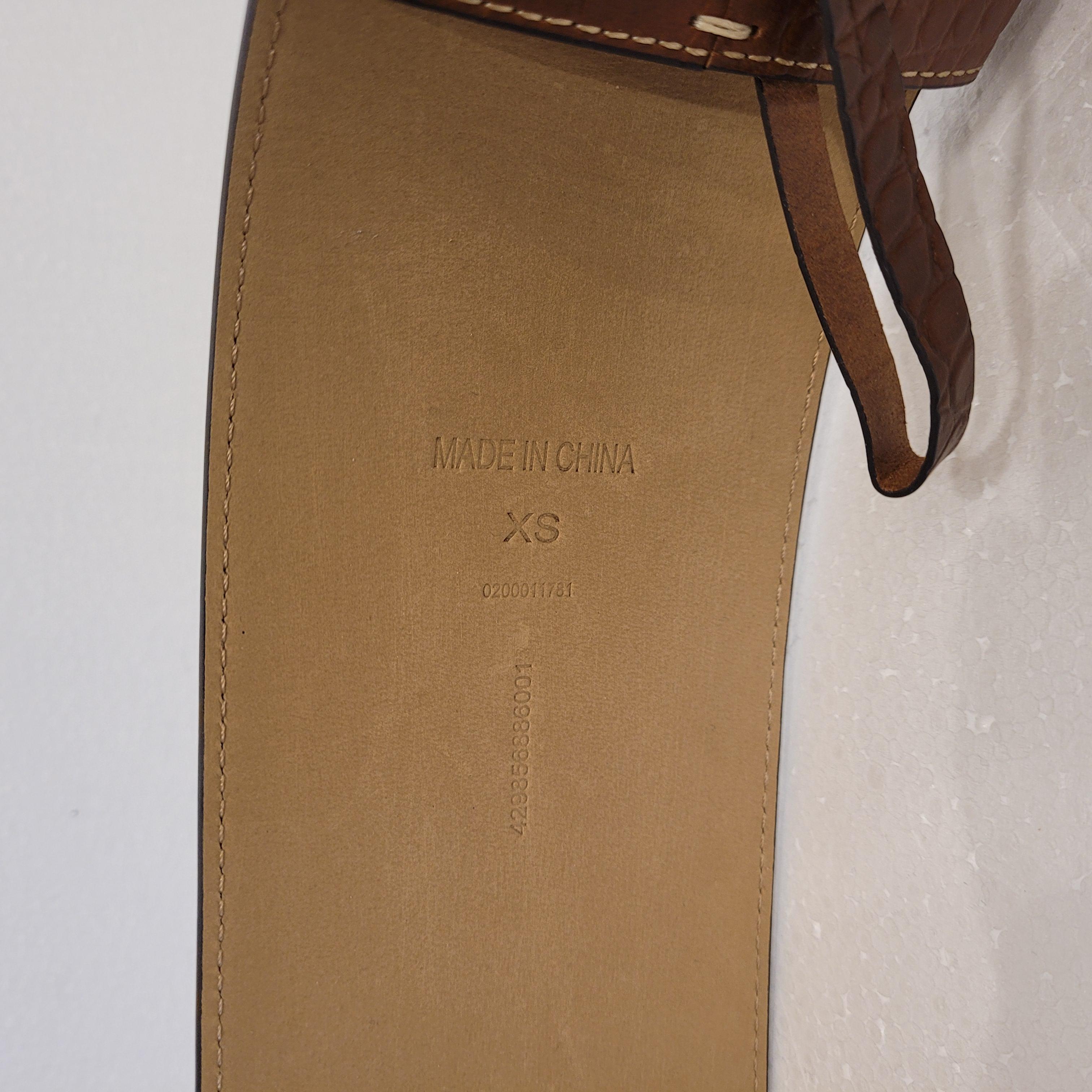 Cintura in pelle Ralph Lauren Brown, Ralph Lauren taglia XS in vendita 5