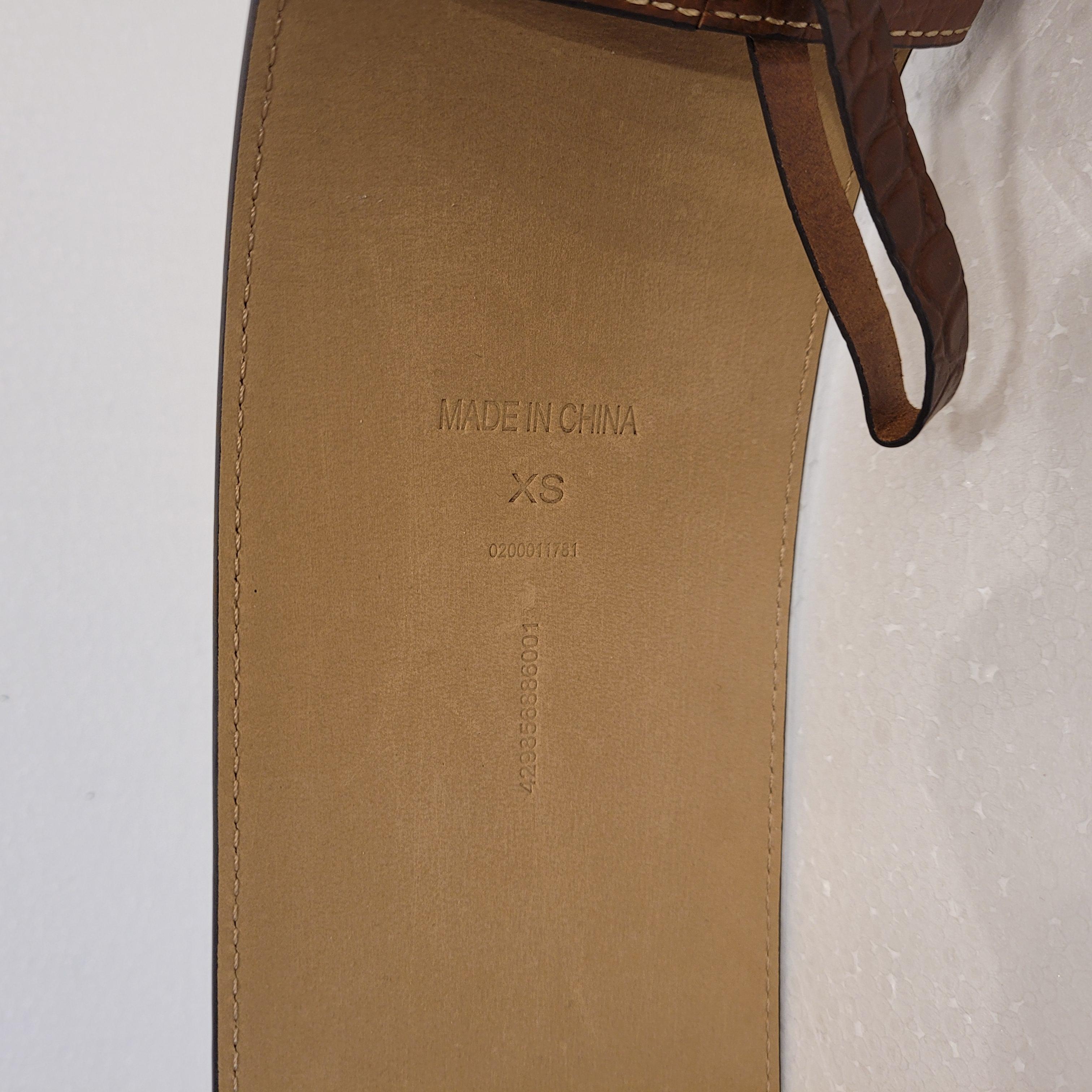Cintura in pelle Ralph Lauren Brown, Ralph Lauren taglia XS in vendita 6