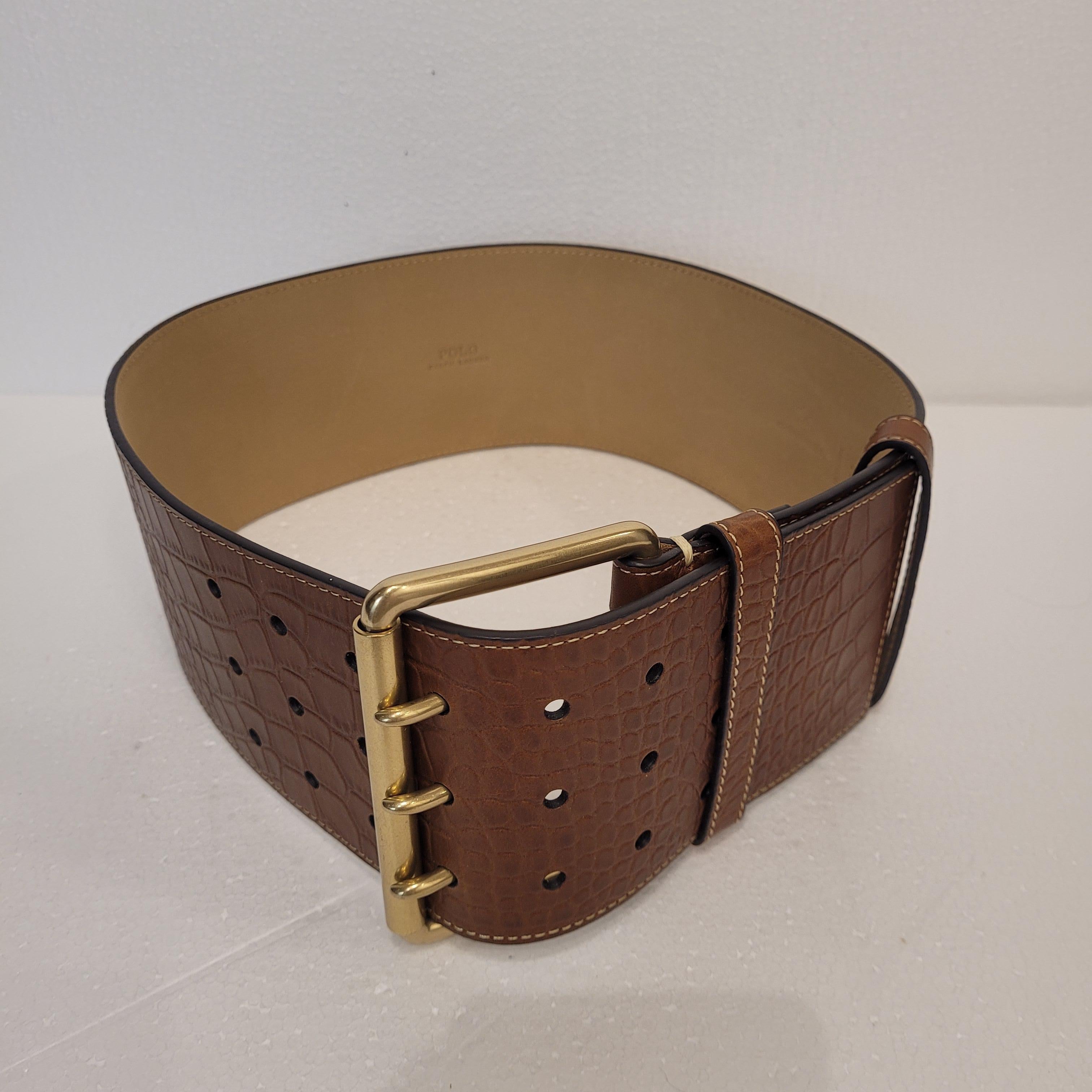 Cintura in pelle Ralph Lauren Brown, Ralph Lauren taglia XS In condizioni ottime in vendita a VALLADOLID, ES