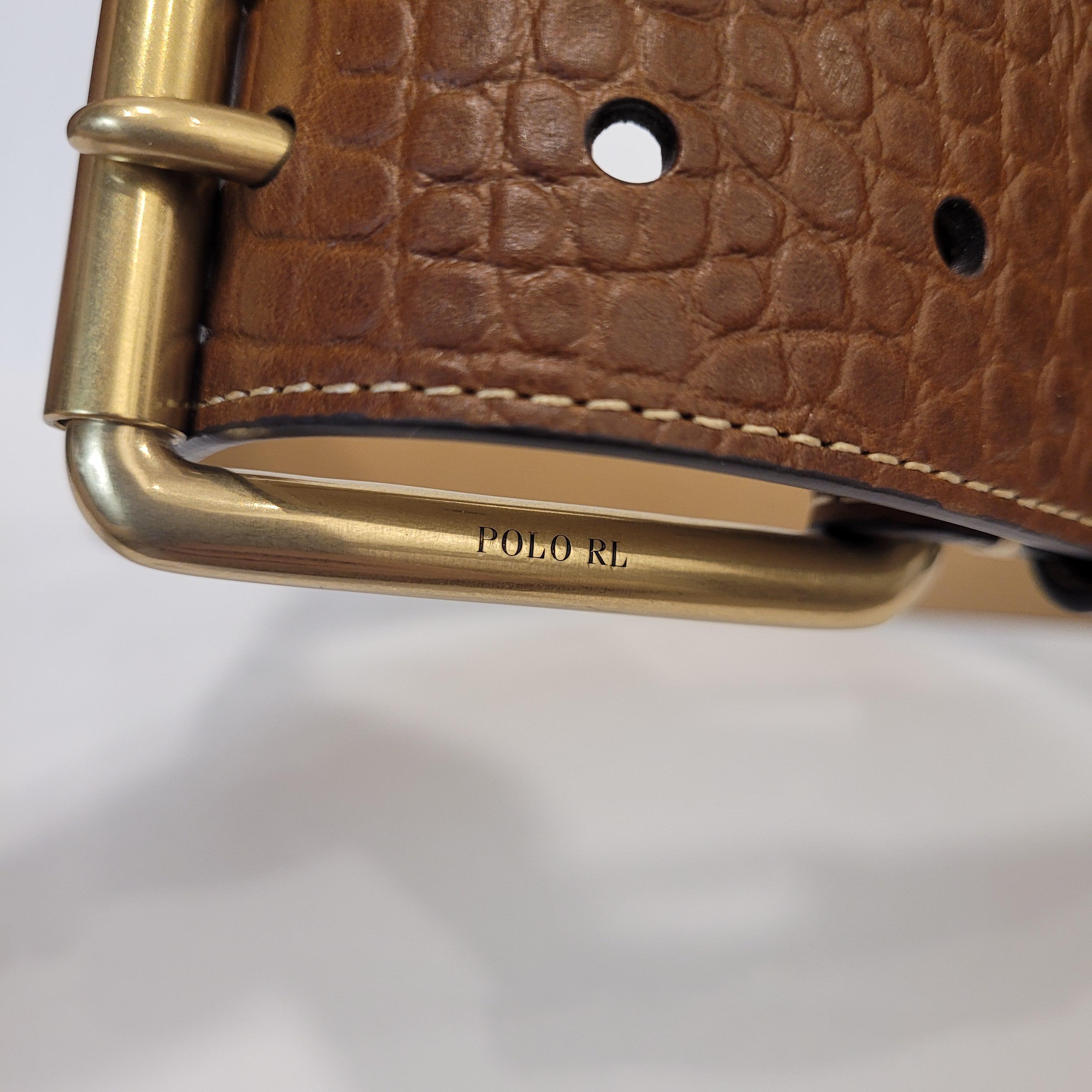 da uomo o donna Cintura in pelle Ralph Lauren Brown, Ralph Lauren taglia XS in vendita