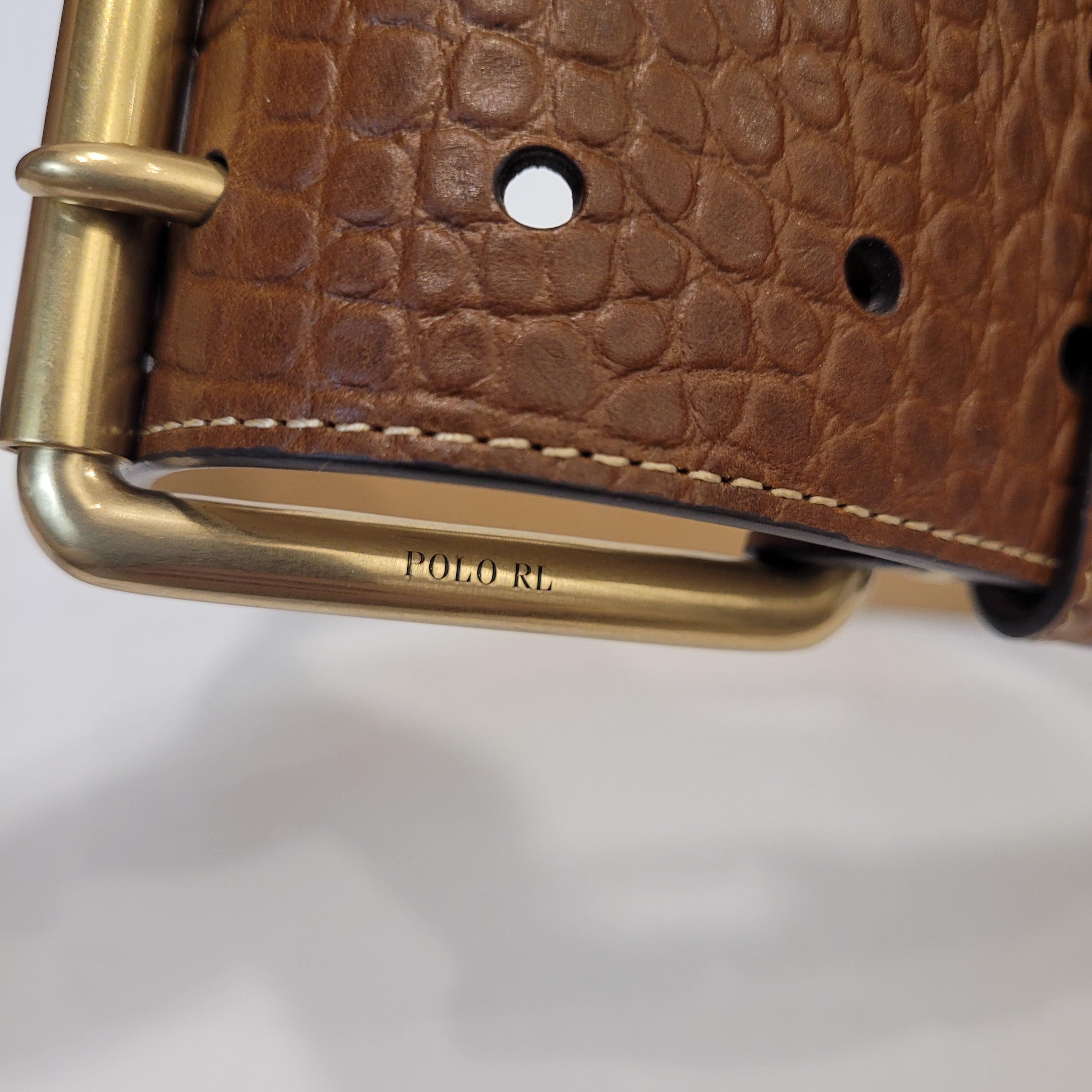 Cintura in pelle Ralph Lauren Brown, Ralph Lauren taglia XS in vendita 1