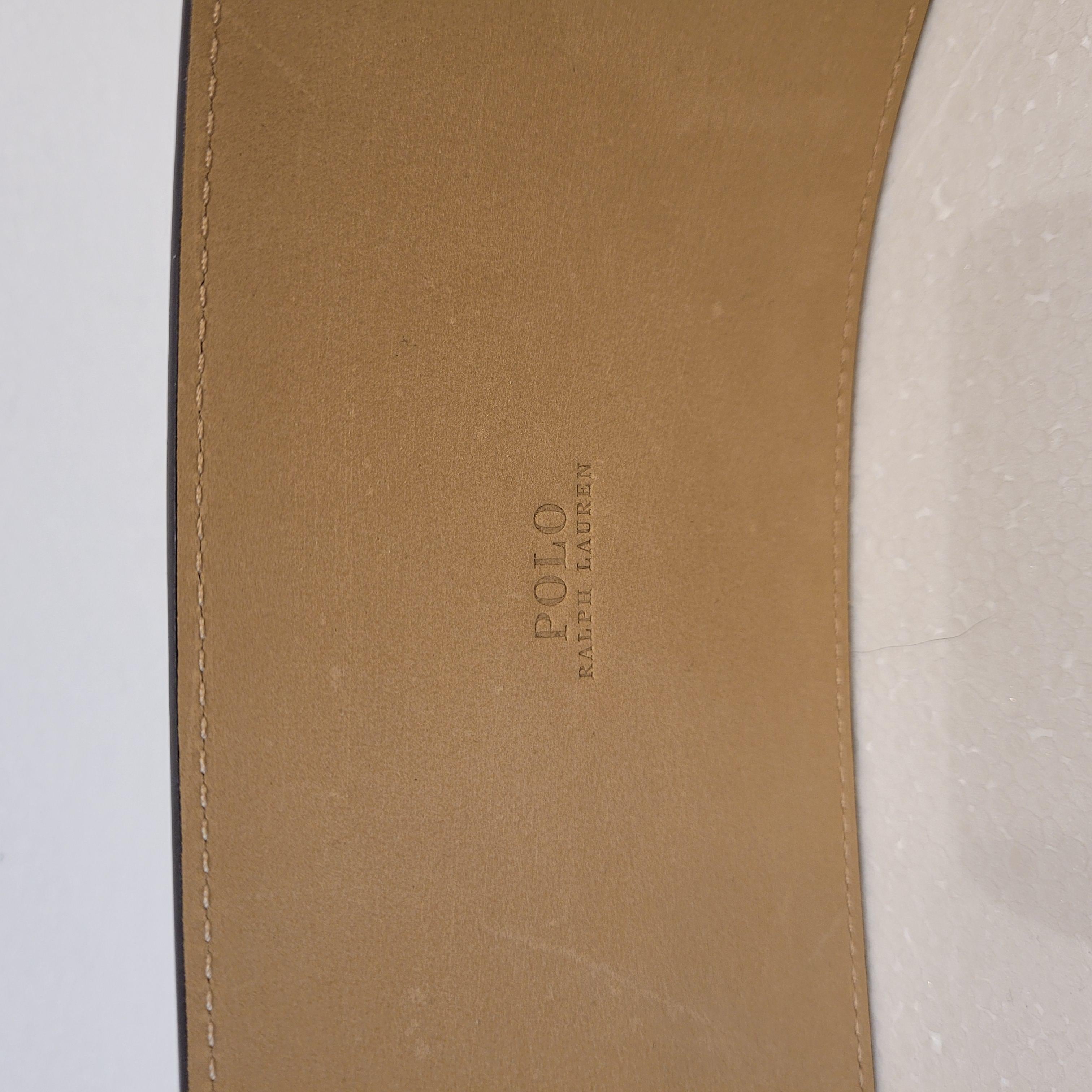 Cintura in pelle Ralph Lauren Brown, Ralph Lauren taglia XS in vendita 3