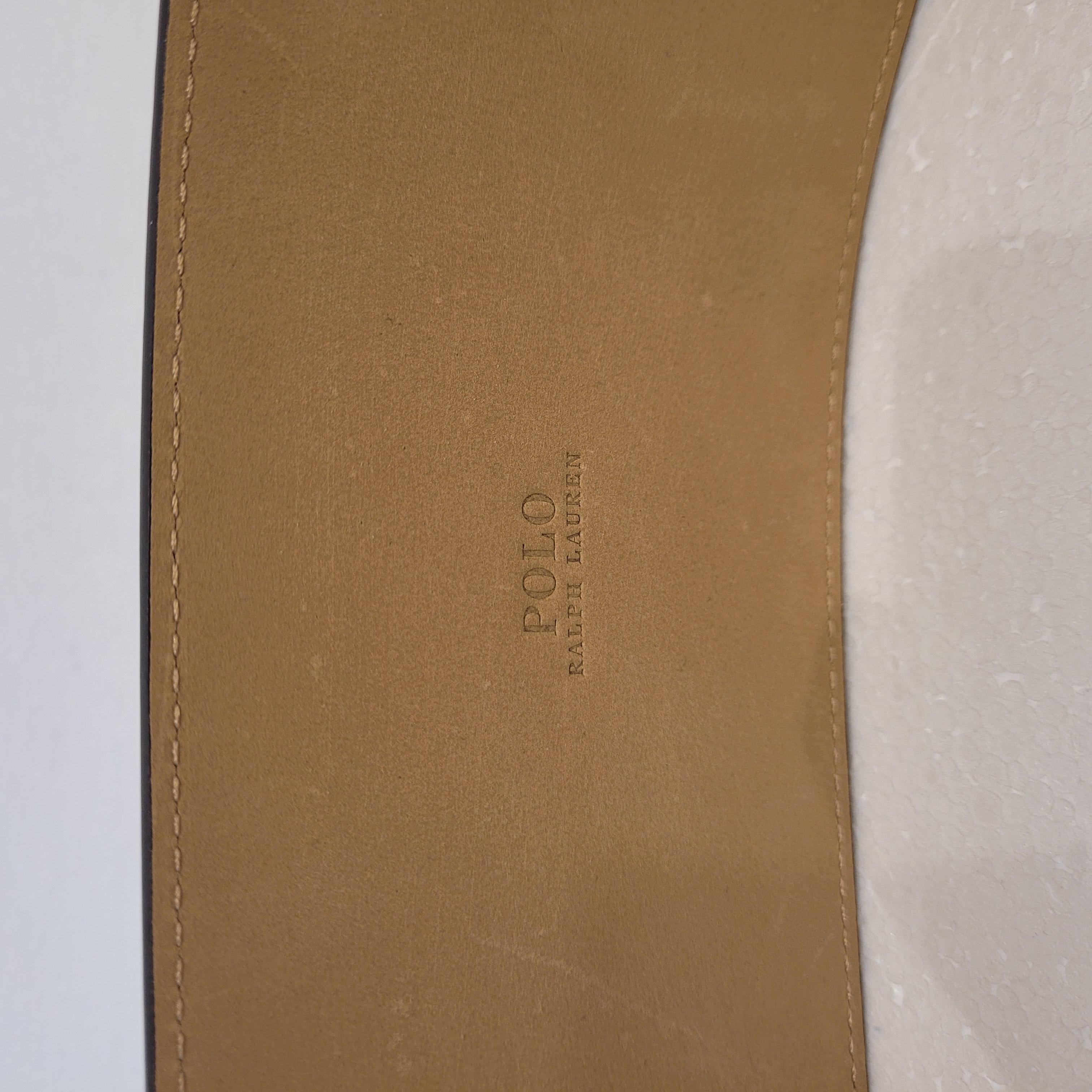 Cintura in pelle Ralph Lauren Brown, Ralph Lauren taglia XS in vendita 4