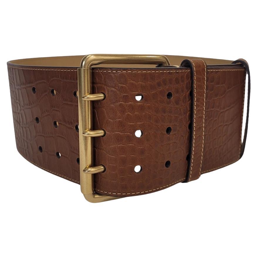Cintura in pelle Ralph Lauren Brown, Ralph Lauren taglia XS in vendita