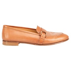 Ralph Lauren Mocasines de piel marrón con detalle de hebilla Talla IT 37