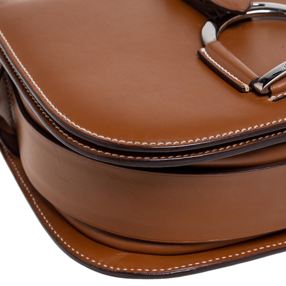 Ralph Lauren Brown Leather Equestrian Stirrup Shoulder Bag 1