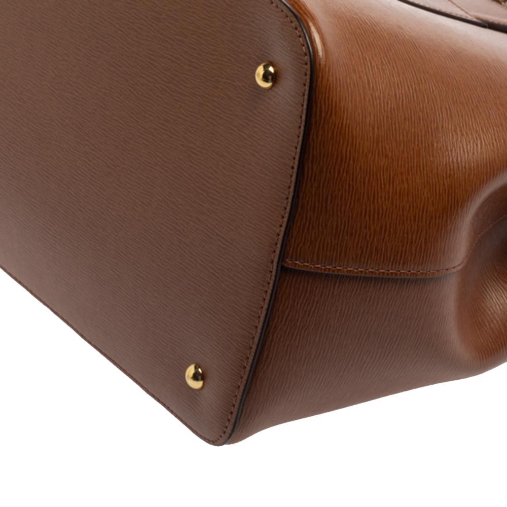 Ralph Lauren Braun Leder Fronttasche Tote Damen
