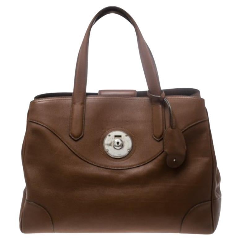 Fourre-tout Ricky en cuir Brown de Ralph Lauren