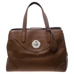 Ralph Lauren Brown Leather Ricky Tote