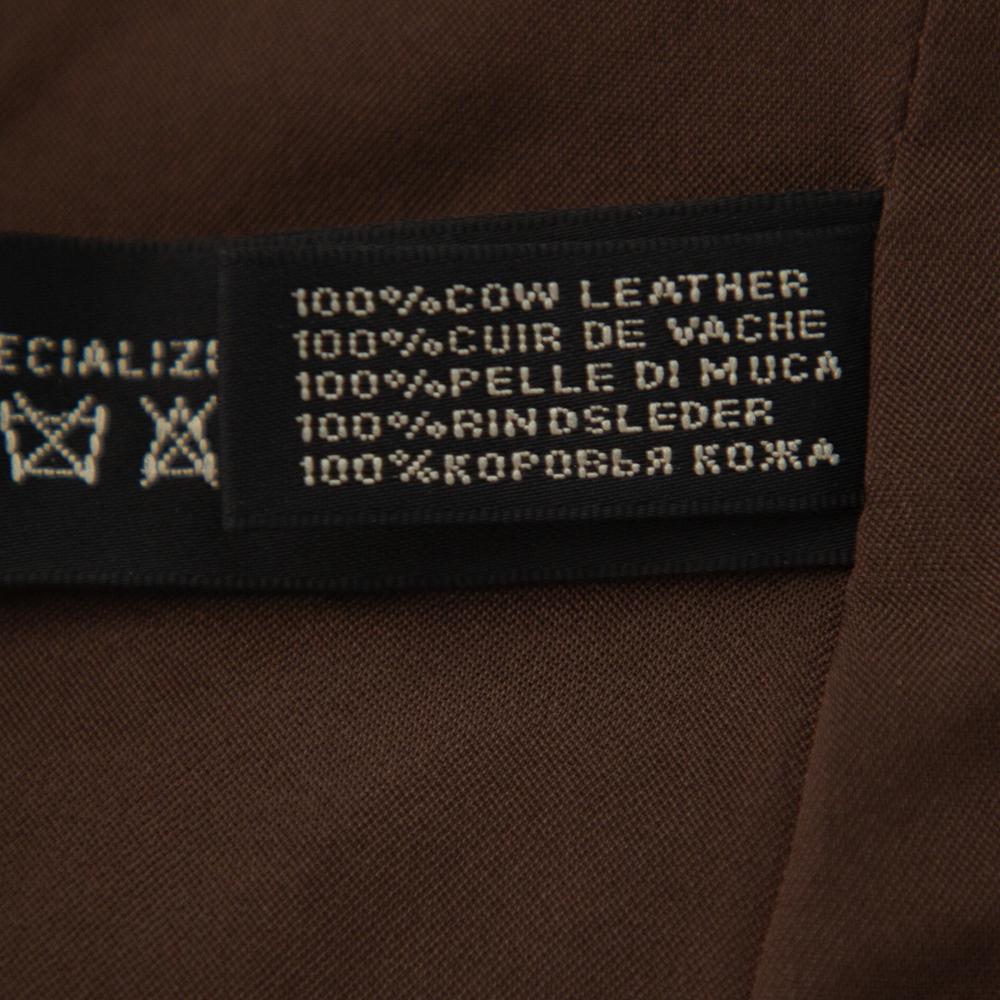 Ralph Lauren Brown Leather Roundneck Jacket M 1