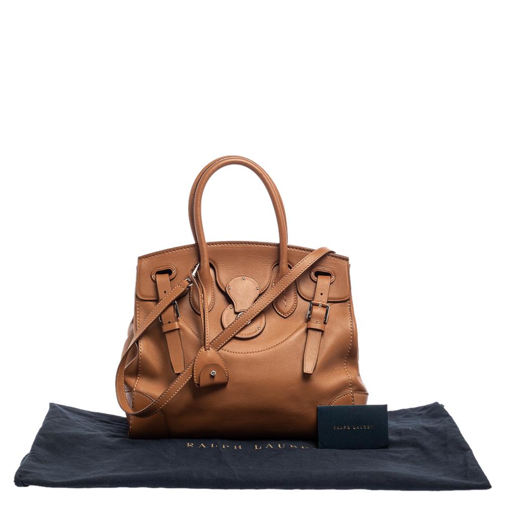 Ralph Lauren Brown Soft Leather Ricky 33 Tote 4