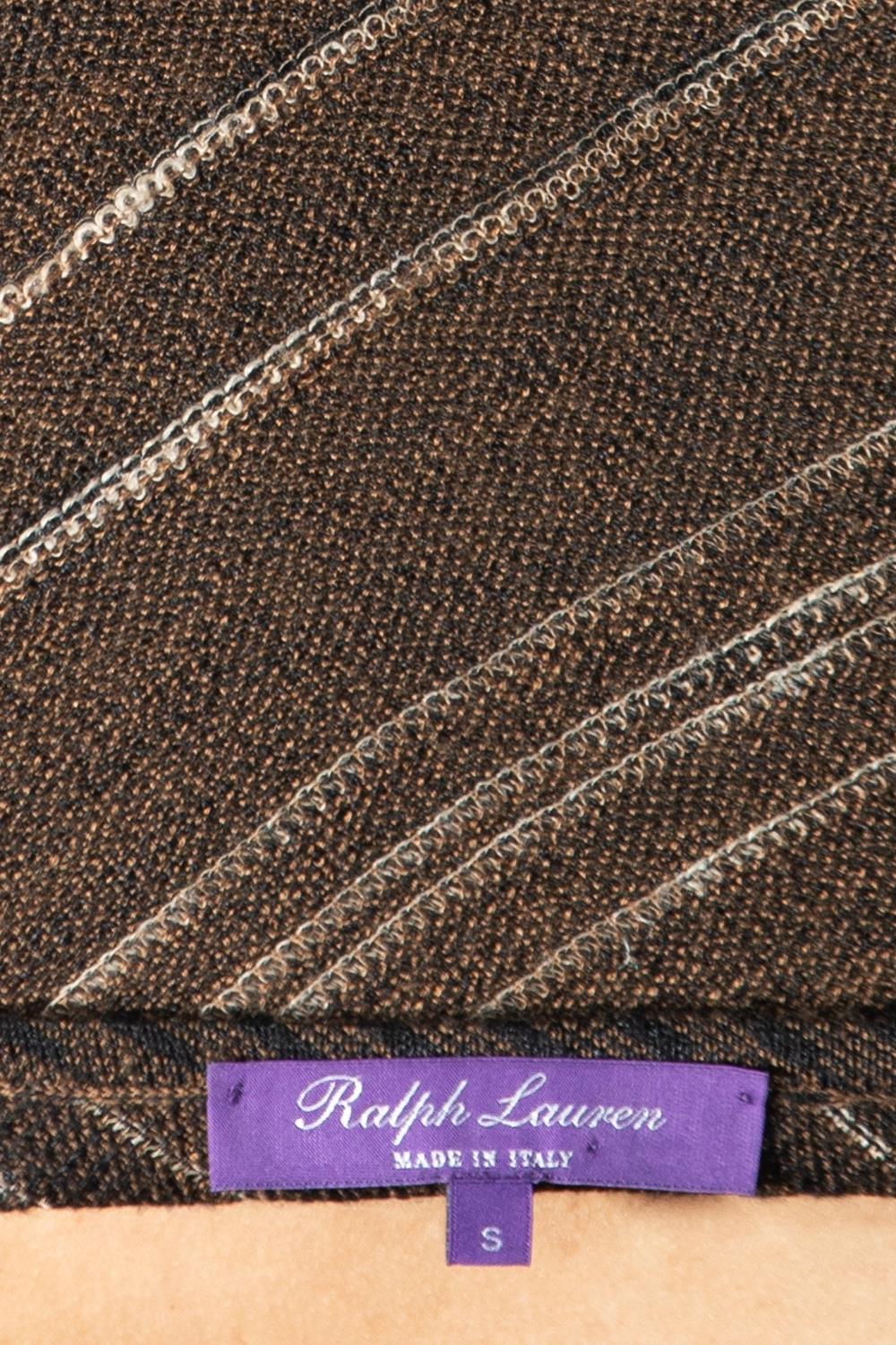 Ralph Lauren Brown Striped Fringe Poncho 7