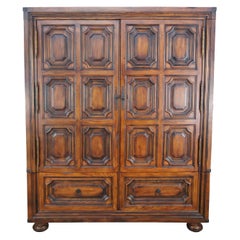 Ralph Lauren Brutalist Old World British Colonial Oak Sheltering Sky Armoire