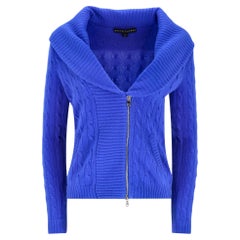 Ralph Lauren - Pull zippé en cachemire à mailles torsadées