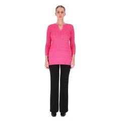 Ralph Lauren Cable-Knit Longline Silk Jumper