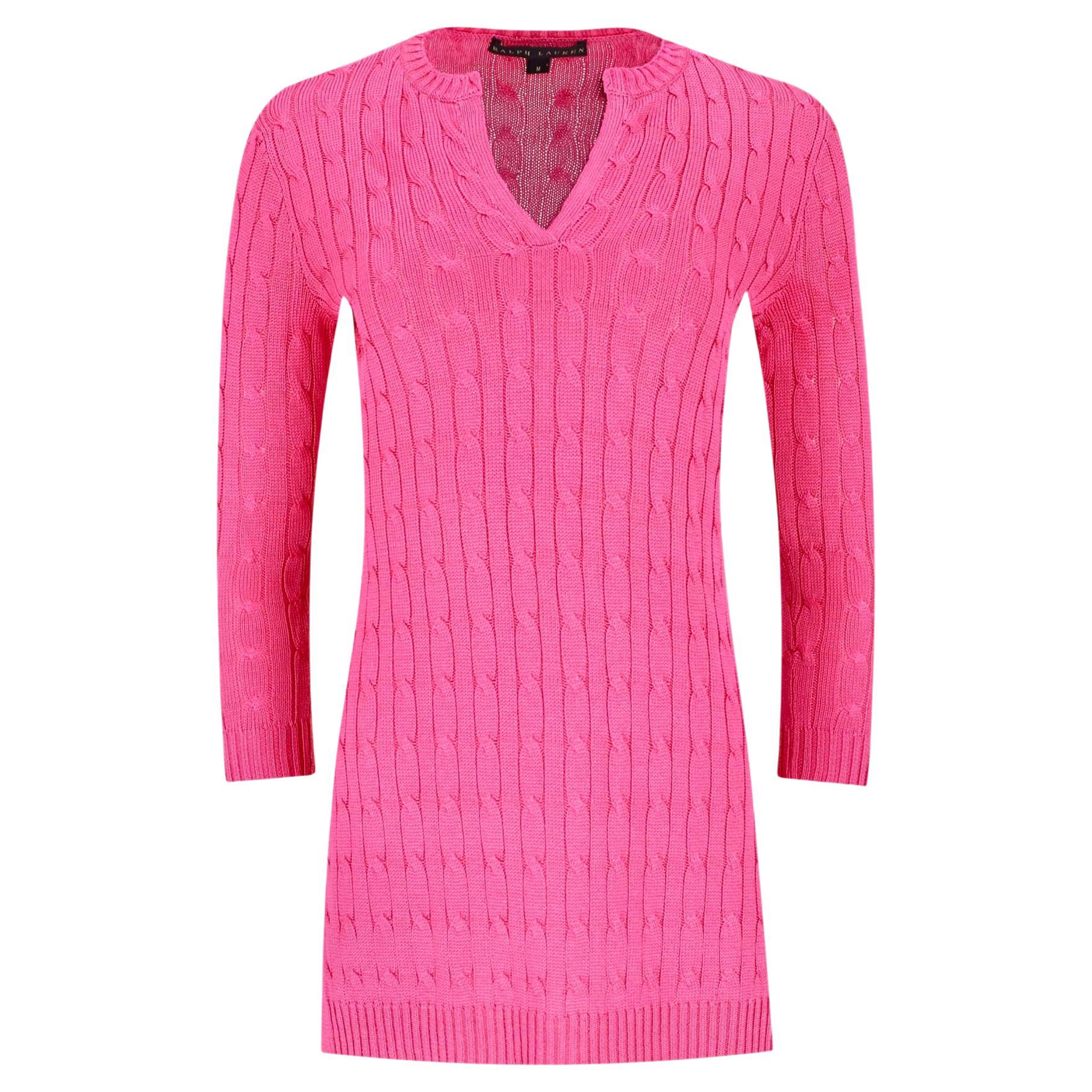 Ralph Lauren - Pull long en soie à mailles torsadées