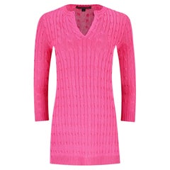 Ralph Lauren - Pull long en soie à mailles torsadées