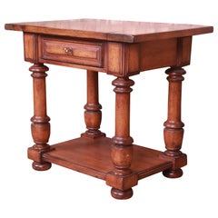 Vintage Ralph Lauren Carved Walnut Nightstand or Side Table